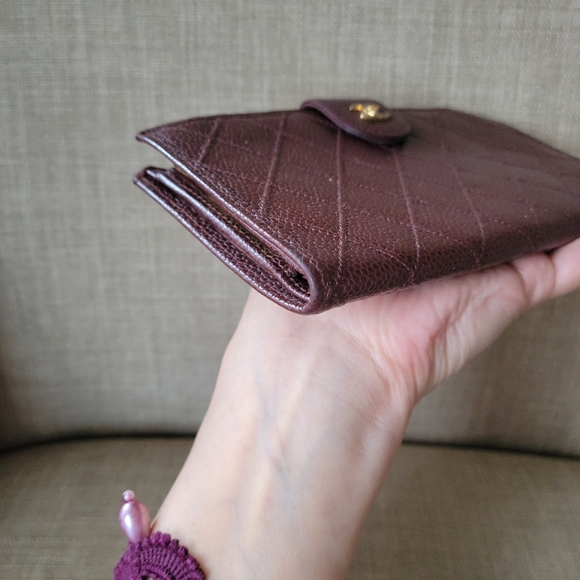 Authentic CHANEL vintage Caviar leather long wallet 4970715 (E05) - Picture 6 of 17